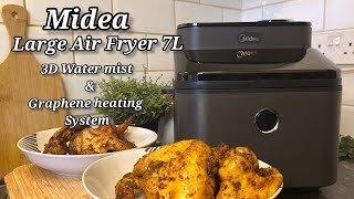 Midea Large Air Fryer 7L  3D Water Mist amp Graphene heating system  Energy and oil saver [upl. by Burny]