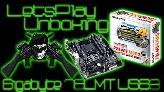 Gigabyte 78LMT USB3 Motherboard Unboxing Let´sPlay [upl. by Atsirk]