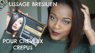 LISSAGE BRÉSILIEN POUR CHEVEUX CRÉPUS   Mounialicious [upl. by Crelin]