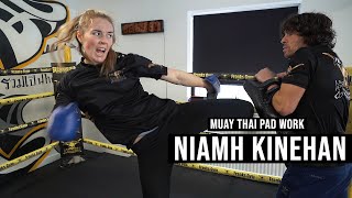 Niamh Kinehan Muay Thai Pad Work  RAW ROUNDS [upl. by Elyak103]