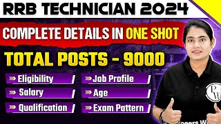 RRB Technician Vacancy 2024 📃 Qualification Syllabus Exam Pattern Job Profile Salary [upl. by Keenan]