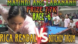 BABAENG TIRADOR NG DAVAO RICA RENDAL 🆚 BOTCHOY TAGUM race6 prize77k [upl. by Notreb]