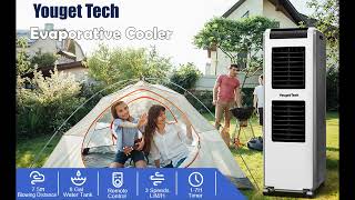 YougetTech 2500CFM 30L Evaporative Air Cooler  Key Features [upl. by Adnih]