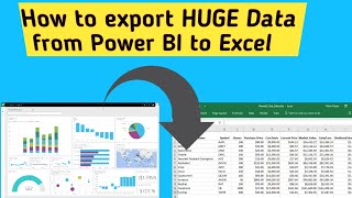 How to export Power BI Huge data into Excel  Awesome Trick 2021 [upl. by Eniarda485]