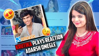 Krutika Reaction On Adarshuc Omegle 🫣 [upl. by Gilba43]