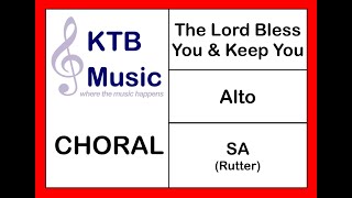 The Lord Bless You And Keep You Rutter SA Choir Alto Part Only [upl. by Jobyna]