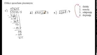 Dzielenie pisemne [upl. by Alliuqat]