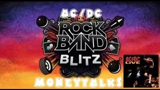 ACDC  Moneytalks Live  Rock Band Blitz Playthrough 5 Gold Stars [upl. by Durrell]