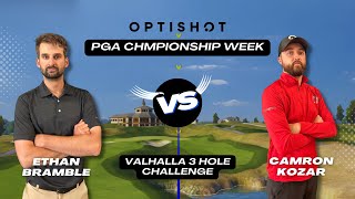 PGA Championship 3hole golf simulator challenge [upl. by Martine]