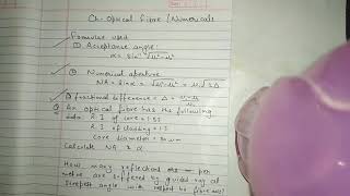 Btech Engineering Physics Optical Fibre Important Numericals and concepts [upl. by Annaoy]