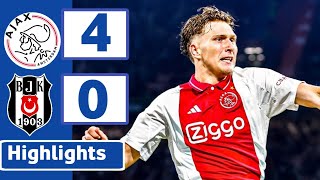 AJAX VS BESIKTAS  4 0   HIGHLIGHTS  UEFA EUROPA LEAGUE [upl. by Enidlarej]