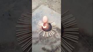 Egg 🥚 With Matches Experiment shortfeed viralshorts shorts [upl. by Ellehcer]