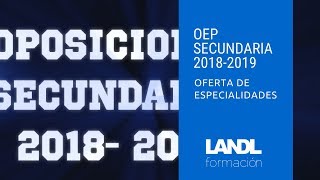 Preparación oposiciones secundaria 2018 2019 [upl. by Yliah773]