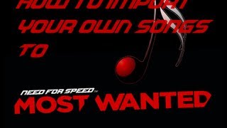 PS3NFSMost Wanted How to import your own songs [upl. by Atiuqaj]