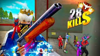 FREEFIRE 🔥quot 28 Kills quot 🤯 Solo vs Squad Mp40  M249X 🎯 28 Kills Total  Garena free fire freefire [upl. by Oirevas]