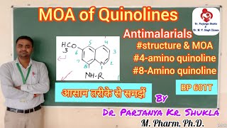 Mechanism of Action of Quinolines  Chloroquine Pamaquine Amodaquine Primaquine  BP 601T [upl. by Reinar]