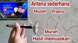 Cara Membuat Antena TV Dari Barang Bekas [upl. by Adnertal]