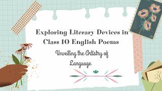 Literary Devices in Class 10 English Poems  CBSE Exam Revision [upl. by Inoue]