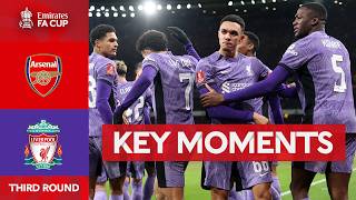 Arsenal v Liverpool  Key Moments  Third Round  Emirates FA Cup 202324 [upl. by Aynatan]