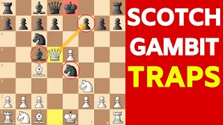 Best Chess Opening for White After 1e4  Scotch Gambit Traps [upl. by Nirat]