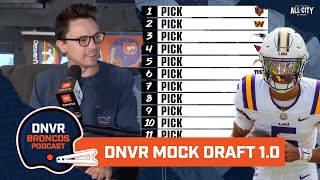 MOCK DRAFT Do the Denver Broncos select Brock Bowers Michael Penix Jr or Bo Nix in 1st round [upl. by Neltiac]