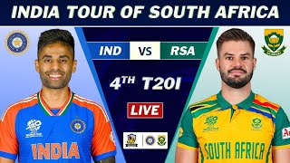 INDIA vs SOUTH AFRICA 4th T20 MATCH LIVE SCORES  IND vs SA MATCH LIVE COMMETNARY  IND 3 OVERS [upl. by Noemys]