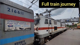 HYDERABAD TO VISAKHAPATNAM FULL TRAIN JOURNEY ON BOARD 12728 GODAVARI SF EXPRESS [upl. by Ahsratal]