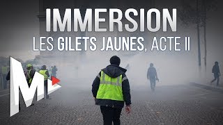 LES GILETS JAUNES ACTE II – Immersion sur les ChampsÉlysées [upl. by Pammy]