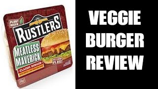 Rustlers quotMeatless Maverickquot MeatFree Microwave Vegetarian Burger Review [upl. by Ydnar]