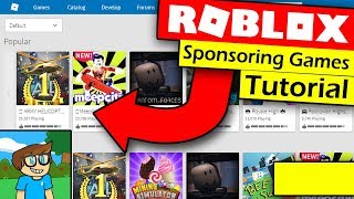 How To Sponsor Your Game On Roblox And Make Robux  Sponsored Games Tutorial [upl. by Ihcehcu834]