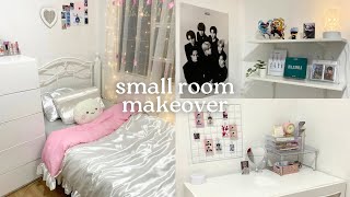 small room makeover  korean aesthetic minimalist pinterest inspired shopee amp ikea finds 🧸 [upl. by Damaris]