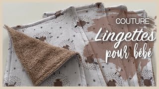 TUTO COUTURE  Lingettes pour bébé idée cadeau de naissance [upl. by Amalee]