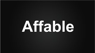 Affable Meaning in Urdu How to Say Affable in English Affable Meaning in Hindi [upl. by Medin562]