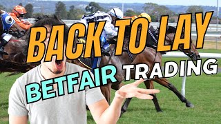 Betfair Trading Strategy  Back To Lay In Play Horse Racing [upl. by Melisent]