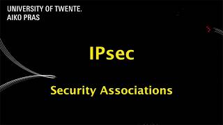 IPsec security associations [upl. by Aleusnoc]