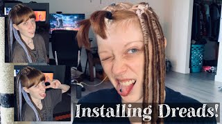 How to install Synthetic Dreads Short Hair [upl. by Countess]