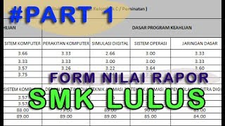 PART1 Cara Mengisi Form Nilai Raport SMK LULUS  BEASISWA PPA PPTI BCA 20172018 [upl. by Jandy]