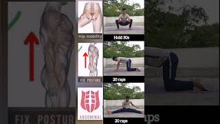 Hip MobilityFix PostureAbs Workout shorts [upl. by Granthem960]