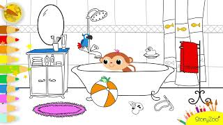 StoryZoo  Lekker kleuren  Toby in bad 🛁 [upl. by Urbanus]