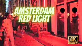 Amsterdam Red Light District Walking Tour Summer [upl. by Ardnama651]