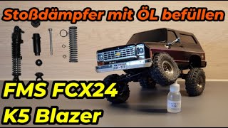 Die Originalen Stoßdämpfer vom FMS FCX24 mit Öl befüllen DeutschGerman [upl. by Malynda50]