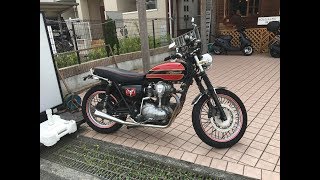 ペイトンプレイスサウンドを聞いて 1999 Kawasaki W650 TWIN 1999 カワサキ・W650 カフェレーサー Café Racer PEYTON PLACE [upl. by Theola]