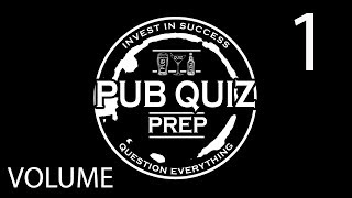 Pub Quiz Prep  Vol 1 Round 1 [upl. by Bouchard]