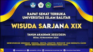 🔴WISUDA SARJANA XIX TAHUN AKADEMIK 20232024 BLITAR 16 NOVEMBER 2024 [upl. by Odnama]