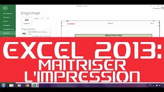 EXCEL 2013  MAITRISER LIMPRESSION DE VOS DOCUMENTS EXCEL  MARGE ET ZONE DIMPRESSION [upl. by Roderich364]