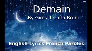 Gims  Demain ft Carla Bruni  English Lyrics French Paroles quotTomorrowquot [upl. by Ragouzis]