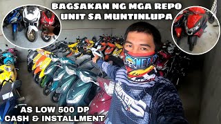 REPO MOTORCYCLE UNIT WAREHOUSE  BAGSAKAN NG REPO SA MUNTINLUPA  REBATE 300 UP TO 700 PESOS [upl. by Innig804]