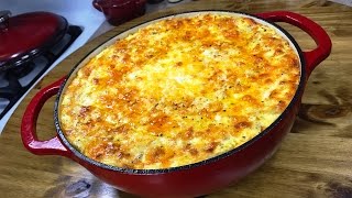 The Ultimate FiveCheese Macaroni and Cheese  Lodge Enameled Cast Iron Dutch Oven [upl. by Adiv]