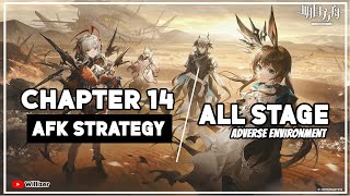 All Chapter 14 Stages  Adverse Environment Easy AFK Strategy【Arknights】 [upl. by Yelkreb374]