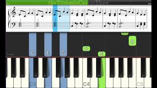 Café Vienna  Piano Tutorial SynthesiaSheets musicMIDI [upl. by Yblek]